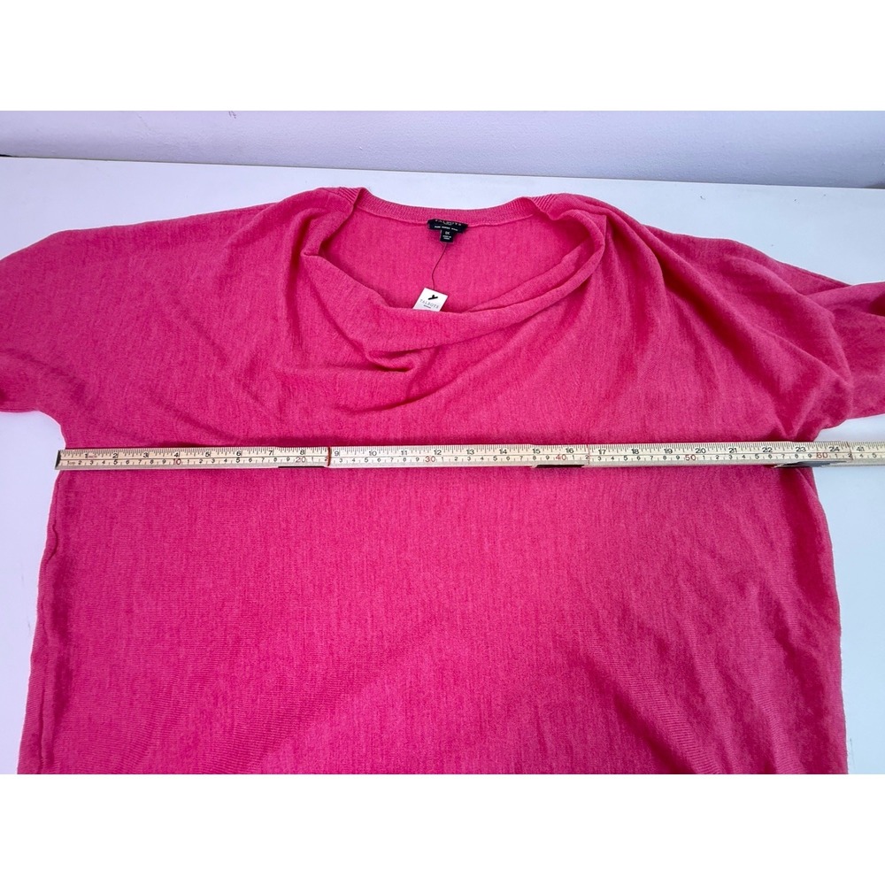 Talbots 100% Merino Wool Sweater 1X Pink Cowl Neck Lightweight Plus NWT - Picture 5 of 10